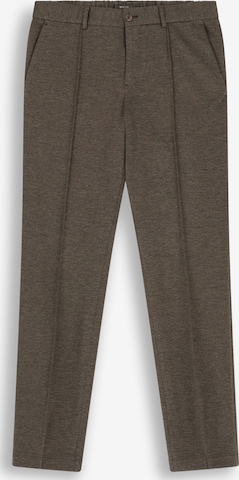 Boggi Milano Slim fit Pleat-front trousers in Brown: front