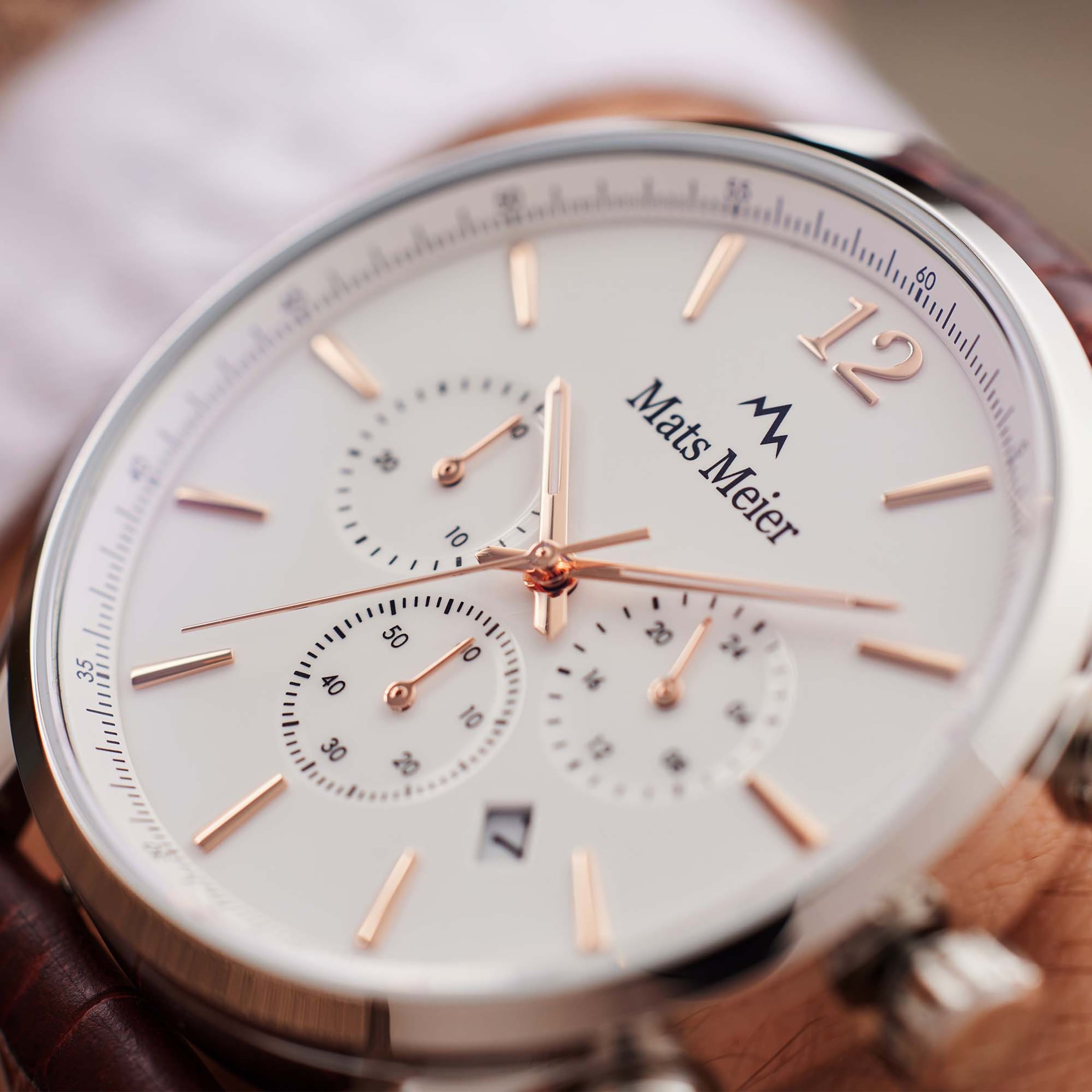 Mats Meier Analoog horloge in Bruin ABOUT YOU