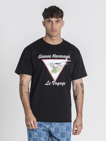 Gianni Kavanagh T-Shirt 'Le Voyage' in Schwarz: Vorderseite