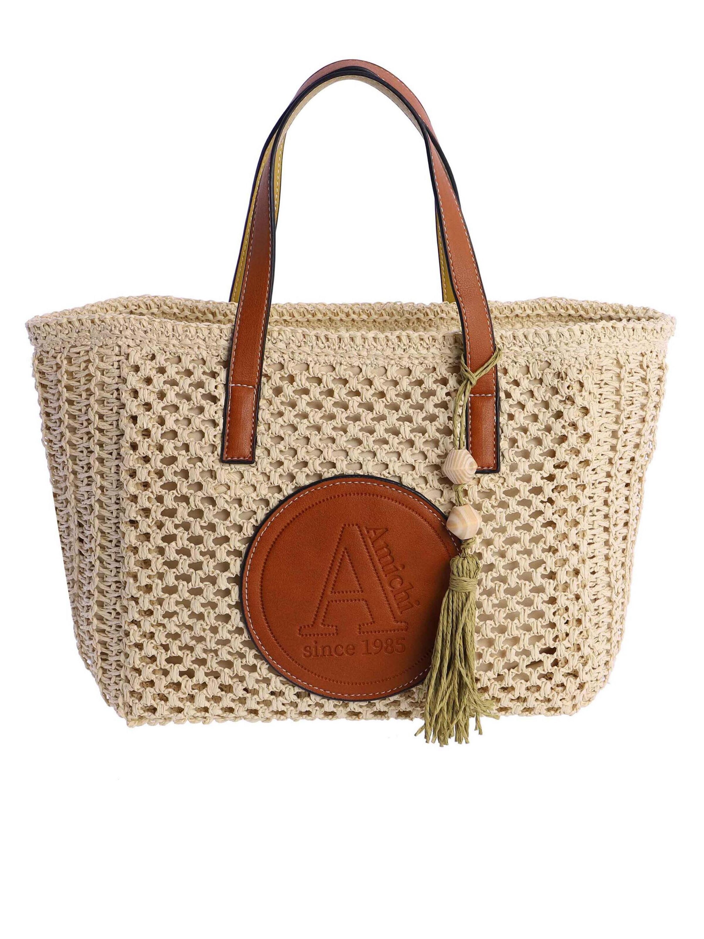 Amichi - Bolso de mano 'Aruba' en beige: frente