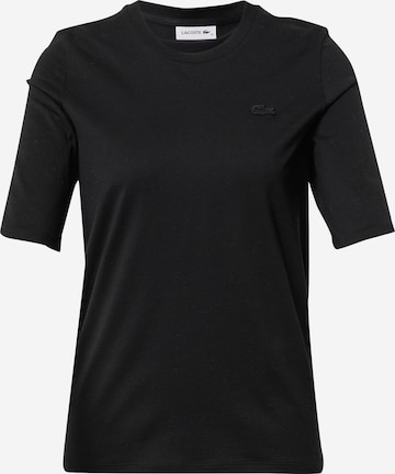 T-shirt LACOSTE en noir : devant