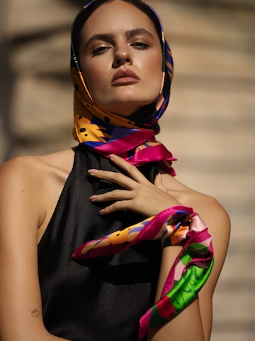 My Minelli Scarf ''Fashion Muse' Pure Nature Silk, Hand Rolled Scarf' in Pink
