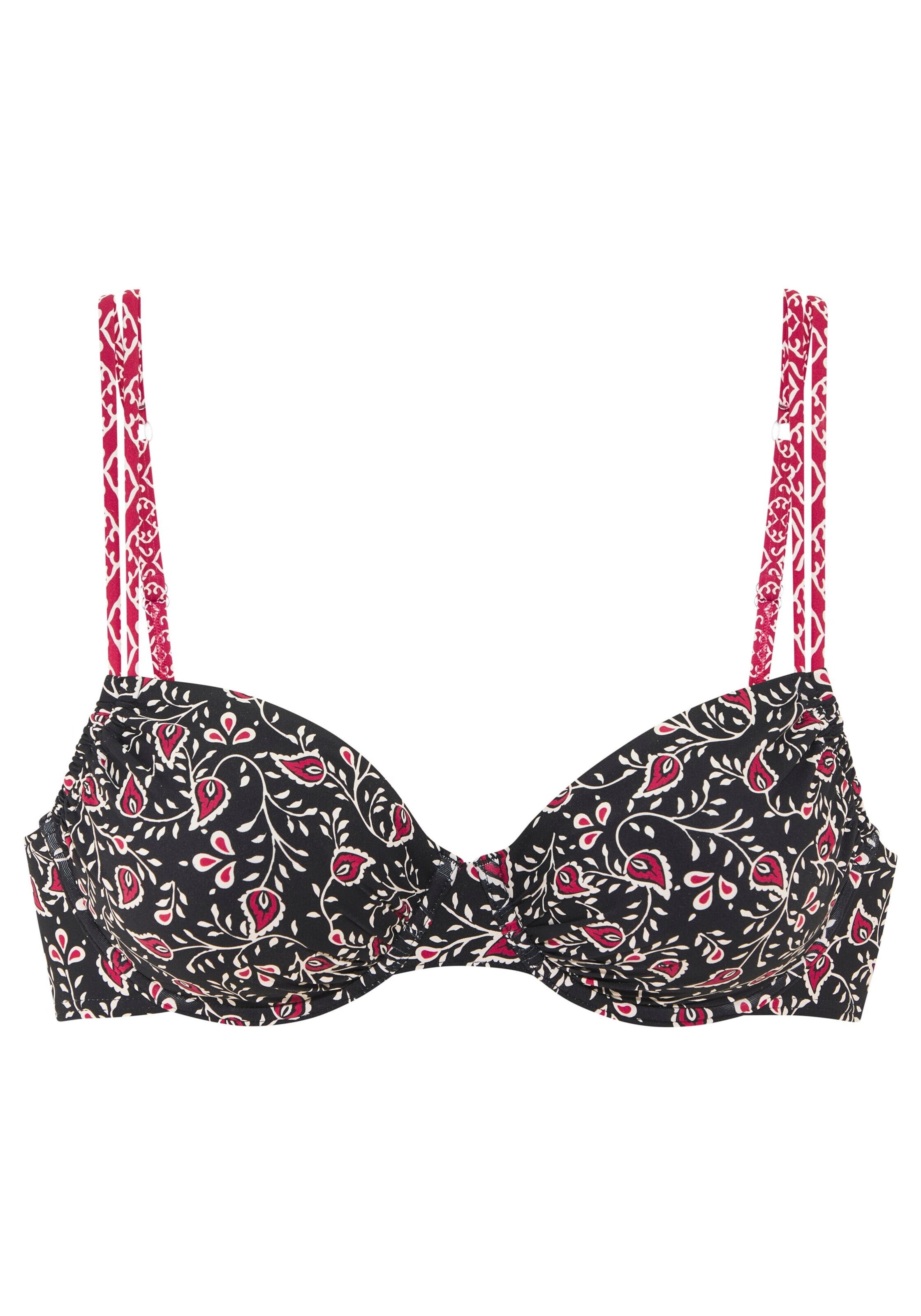 LASCANA - Clásico Top de bikini en negro: frente