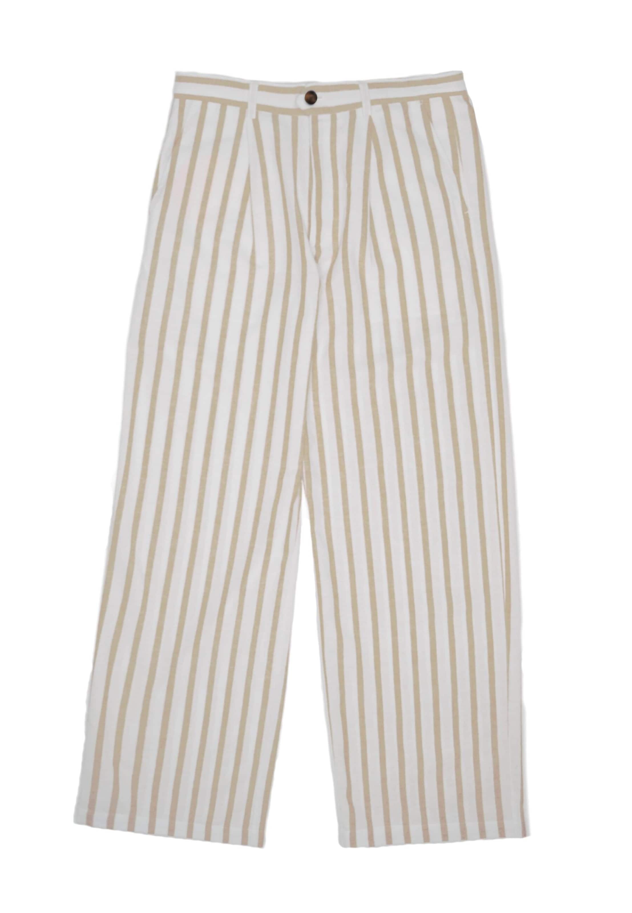 Loosefit Pantaloni con pieghe di Prohibited in beige: frontale