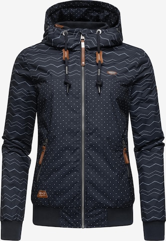 Ragwear Between-season jacket 'Nuggie' in Blue: front