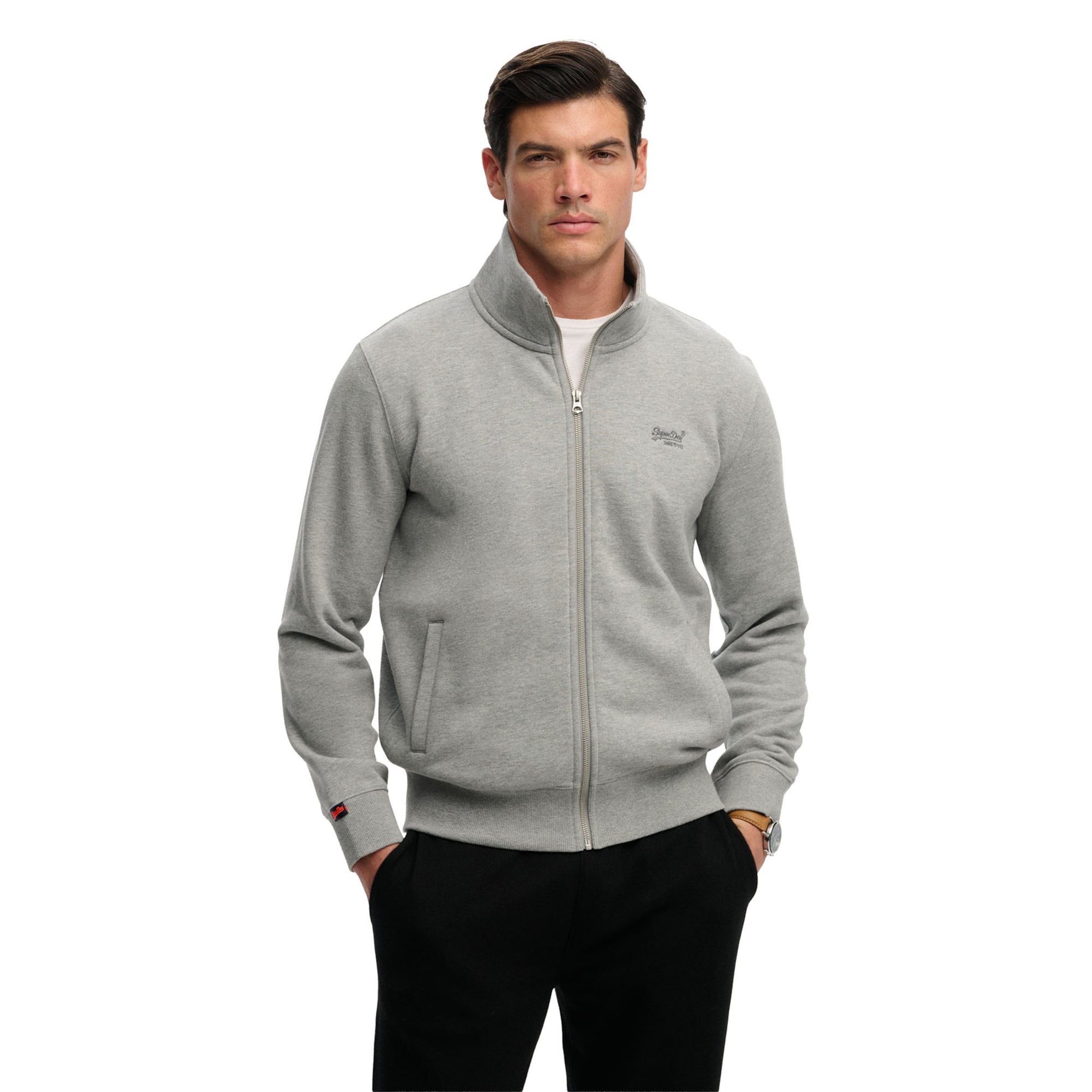Superdry & Co Sweatjacke in Grau: Vorderseite