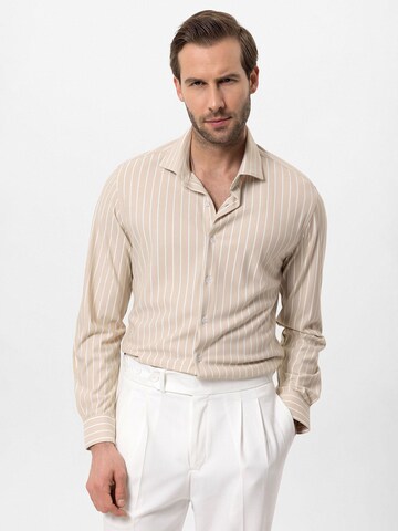 Antioch Regular fit Button Up Shirt in Beige