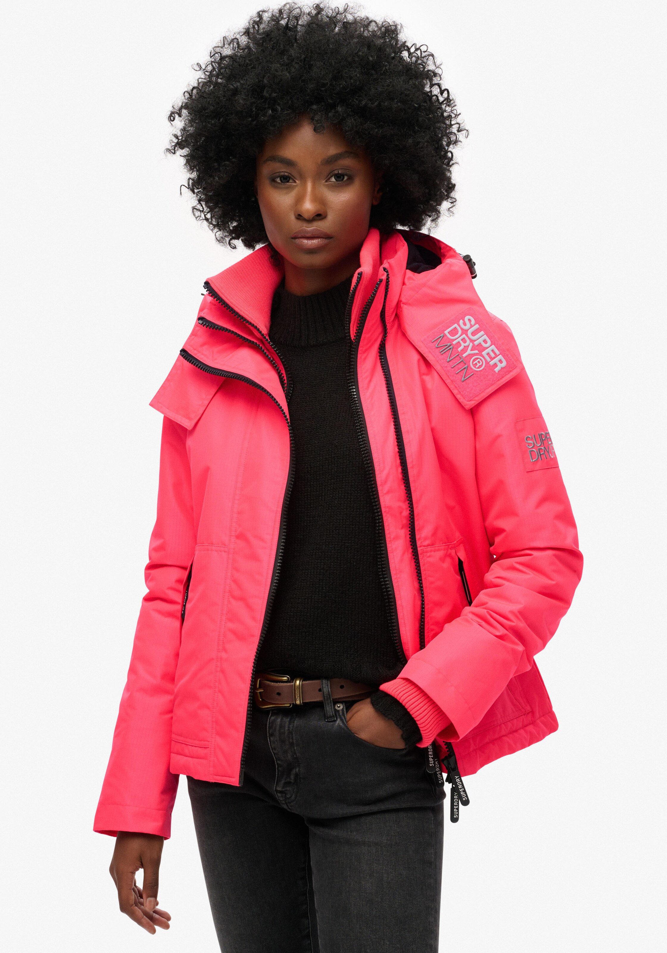 Superdry Winter Jacket 'Mountain' in Pink: front