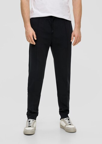 s.Oliver Tapered Pants in Black: front