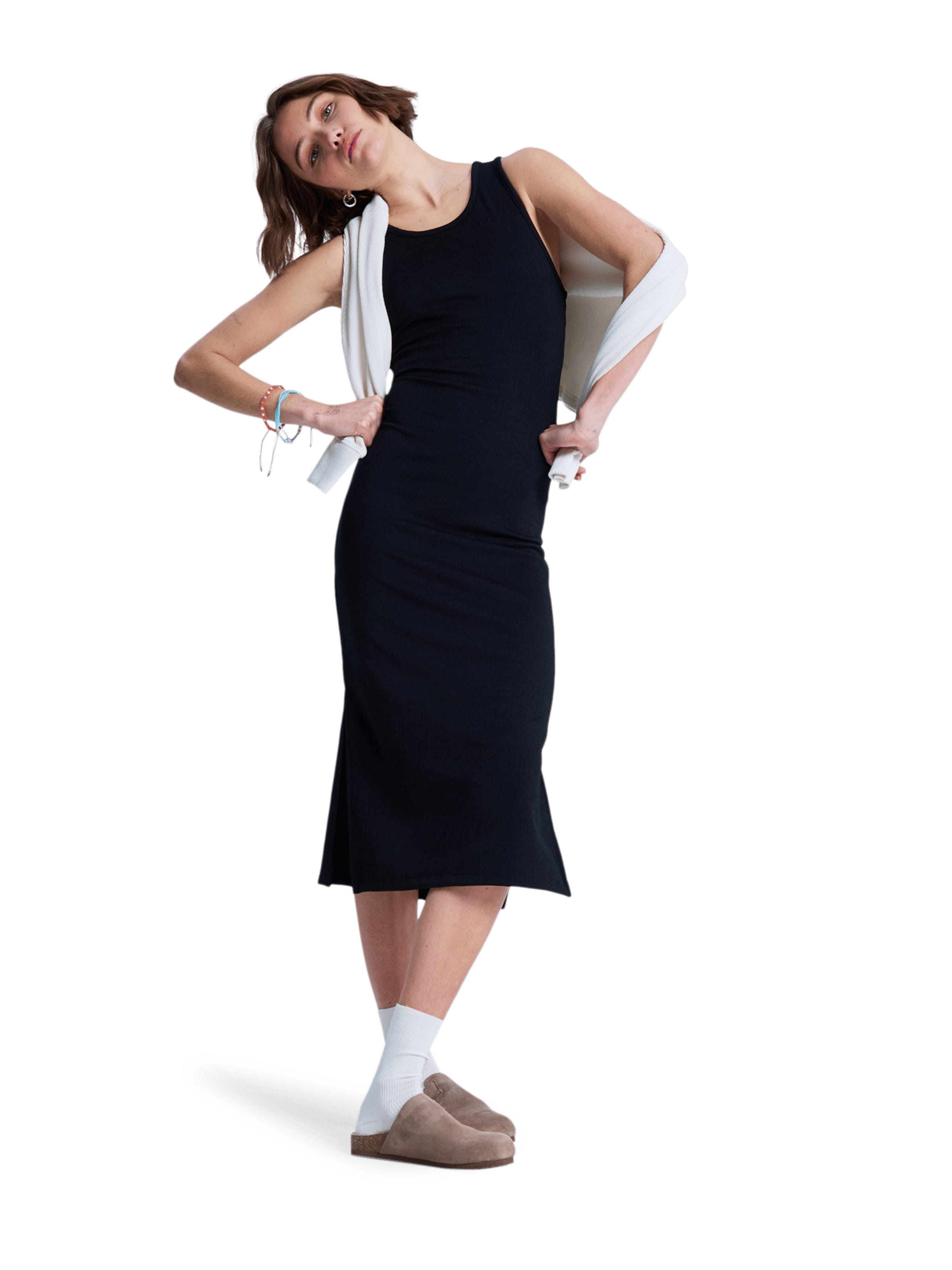 ROXY Strickkleid 'Good Keepsake' in Schwarz