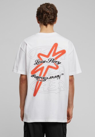 T-Shirt 'Never ending...' MT Upscale en blanc