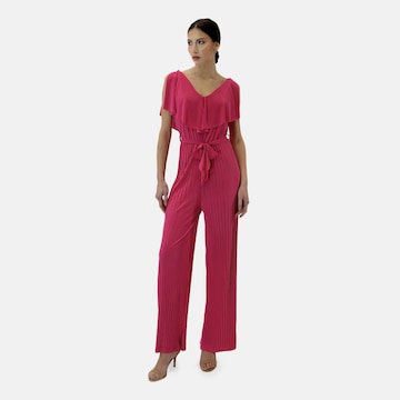 Tuta jumpsuit di Elara in rosa: frontale
