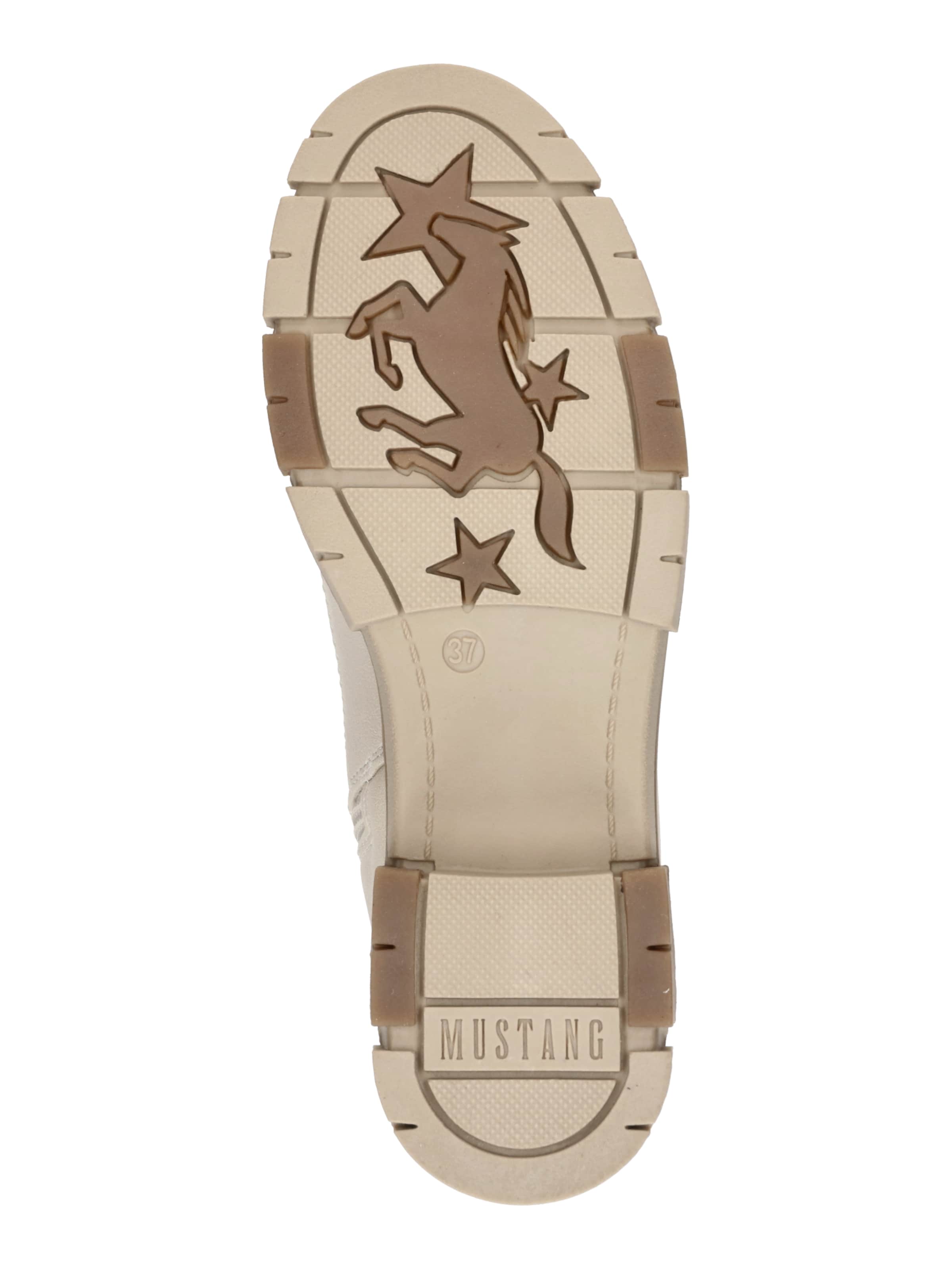 MUSTANG Lace-up bootie in Beige