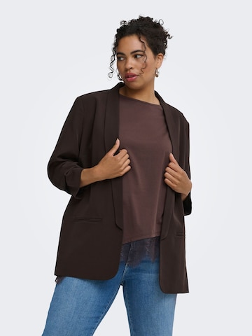 ONLY Carmakoma - Blazer 'CARELLY' en marrón: frente