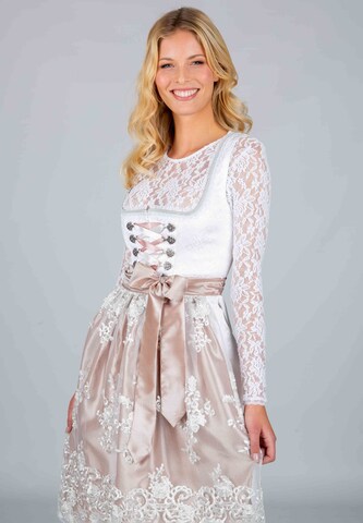 STOCKERPOINT Dirndl 'Aurelie' in Wit: voorkant