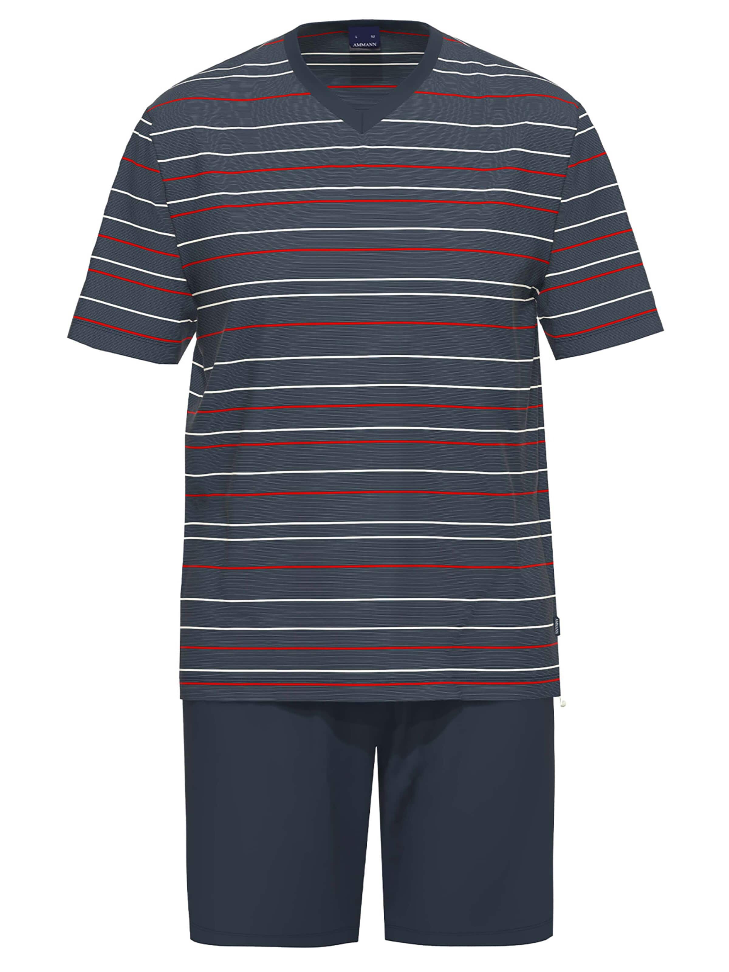 Ammann Short Pajamas 'Nightwear' in Blue: front