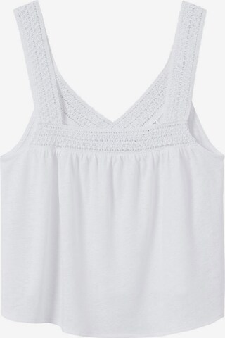 MANGO Top 'MILEY' in White: front