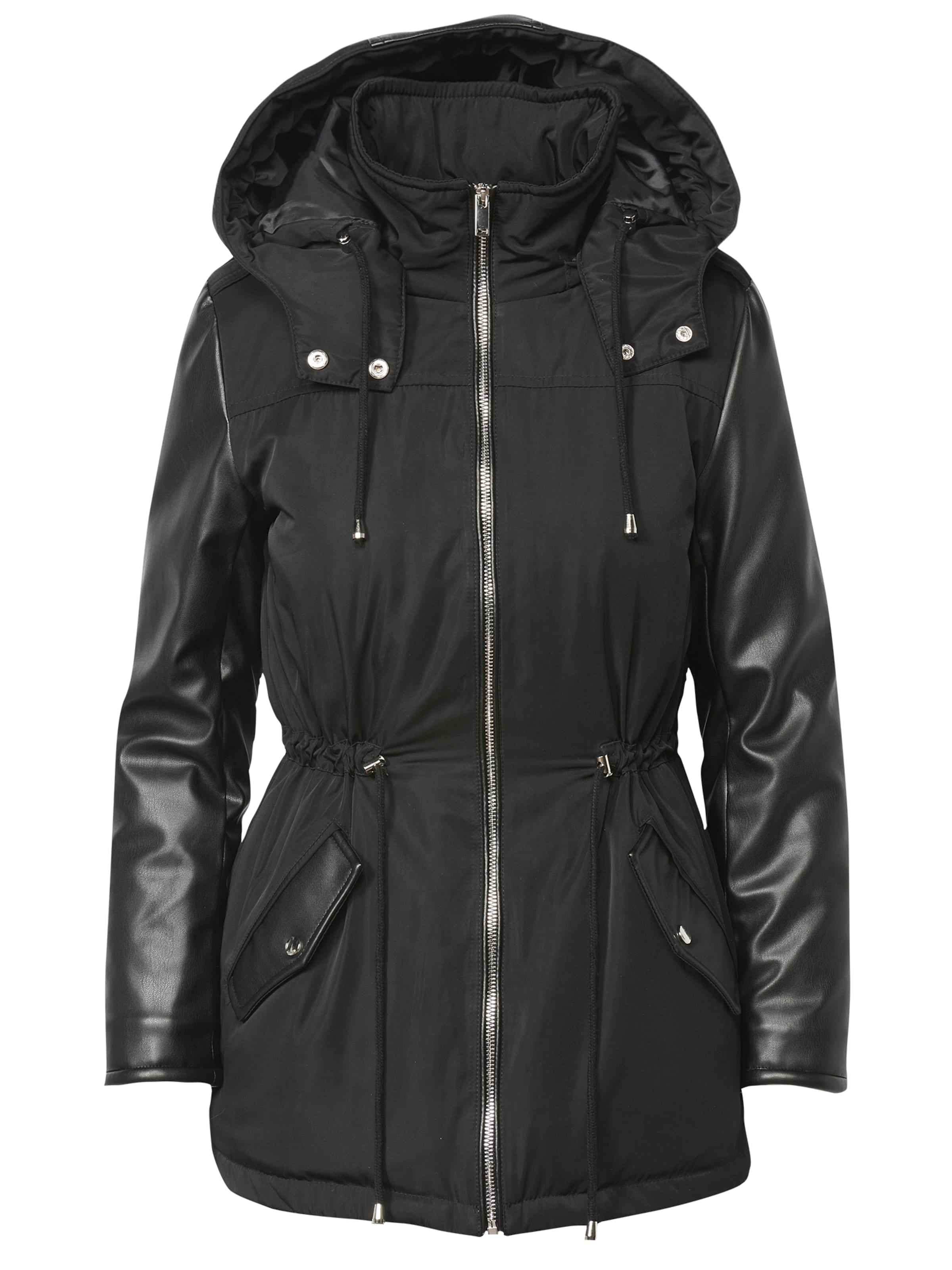 KOROSHI - Chaqueta de entretiempo en negro: frente