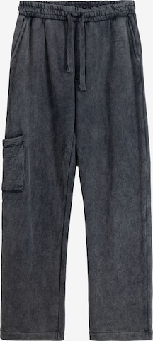 Bershka Regularen Kargo hlače | siva barva: sprednja stran