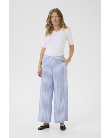 Kaffe Wide leg Broek 'Malena' in Blauw: voorkant