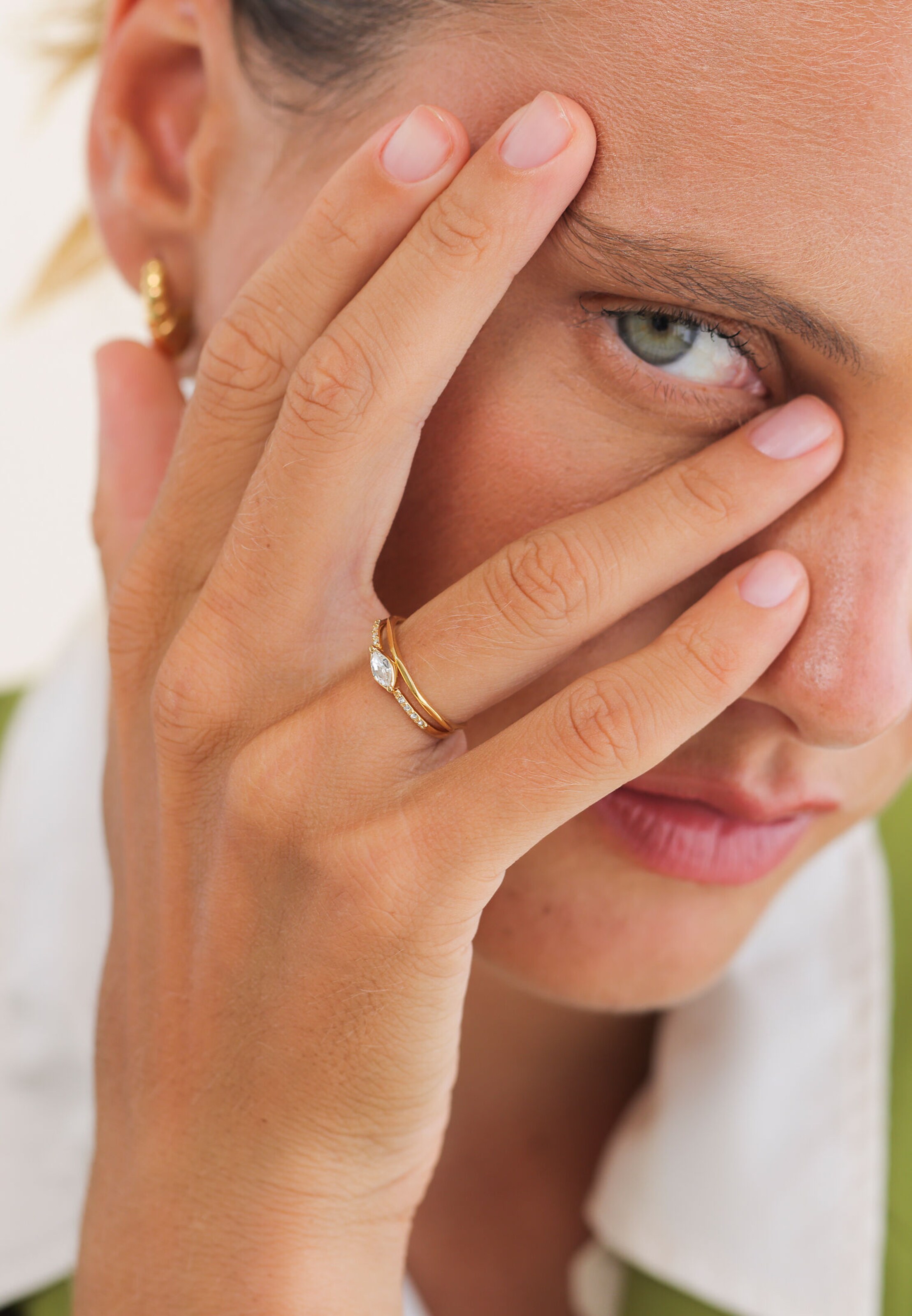Bague ELLI en or : devant