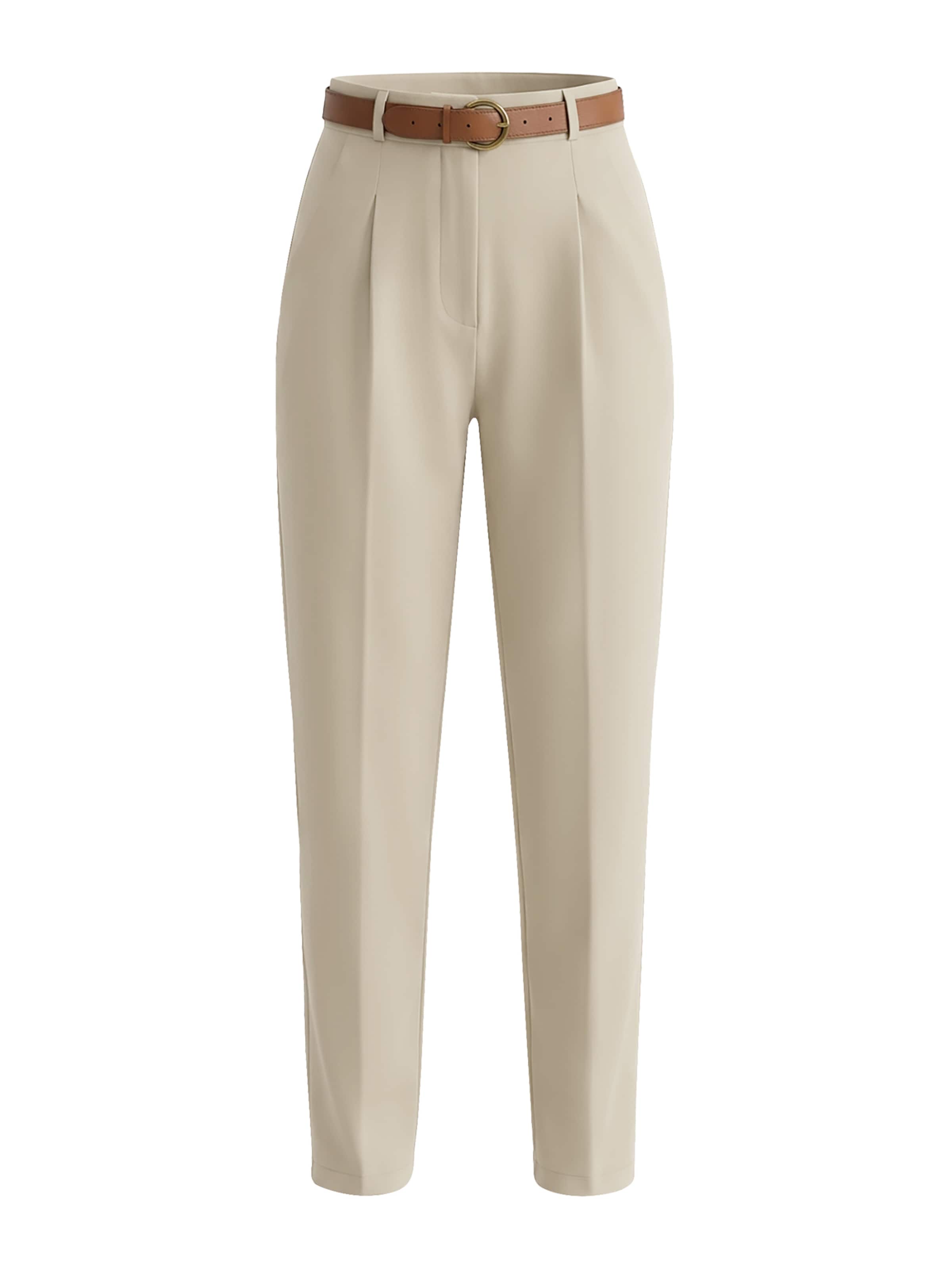 Imily Bela - Tapered Pantalón plisado en beige: frente