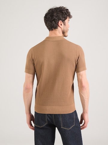 Karl Lagerfeld Pulover | rjava barva: zadnja stran