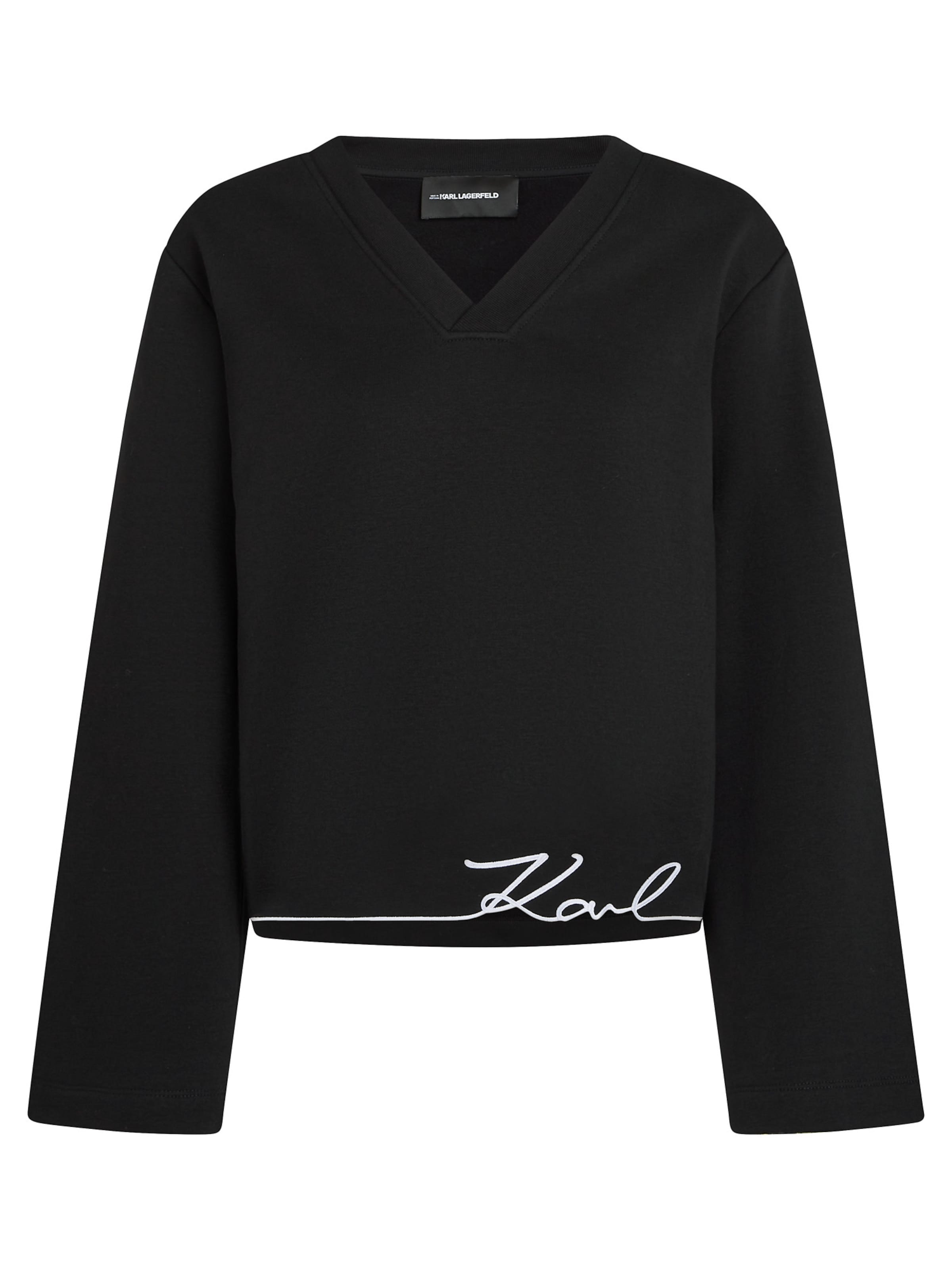 Karl Lagerfeld Bluzka sportowa w kolorze czarny: przód