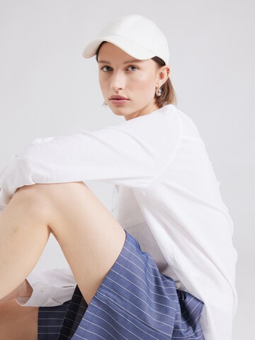 VERO MODA Bluse 'LINN BUMPY' i hvid