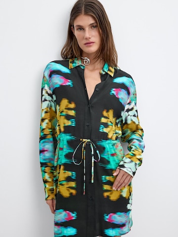 Desigual Платье-рубашка 'C Lacroix' в Черный: спереди