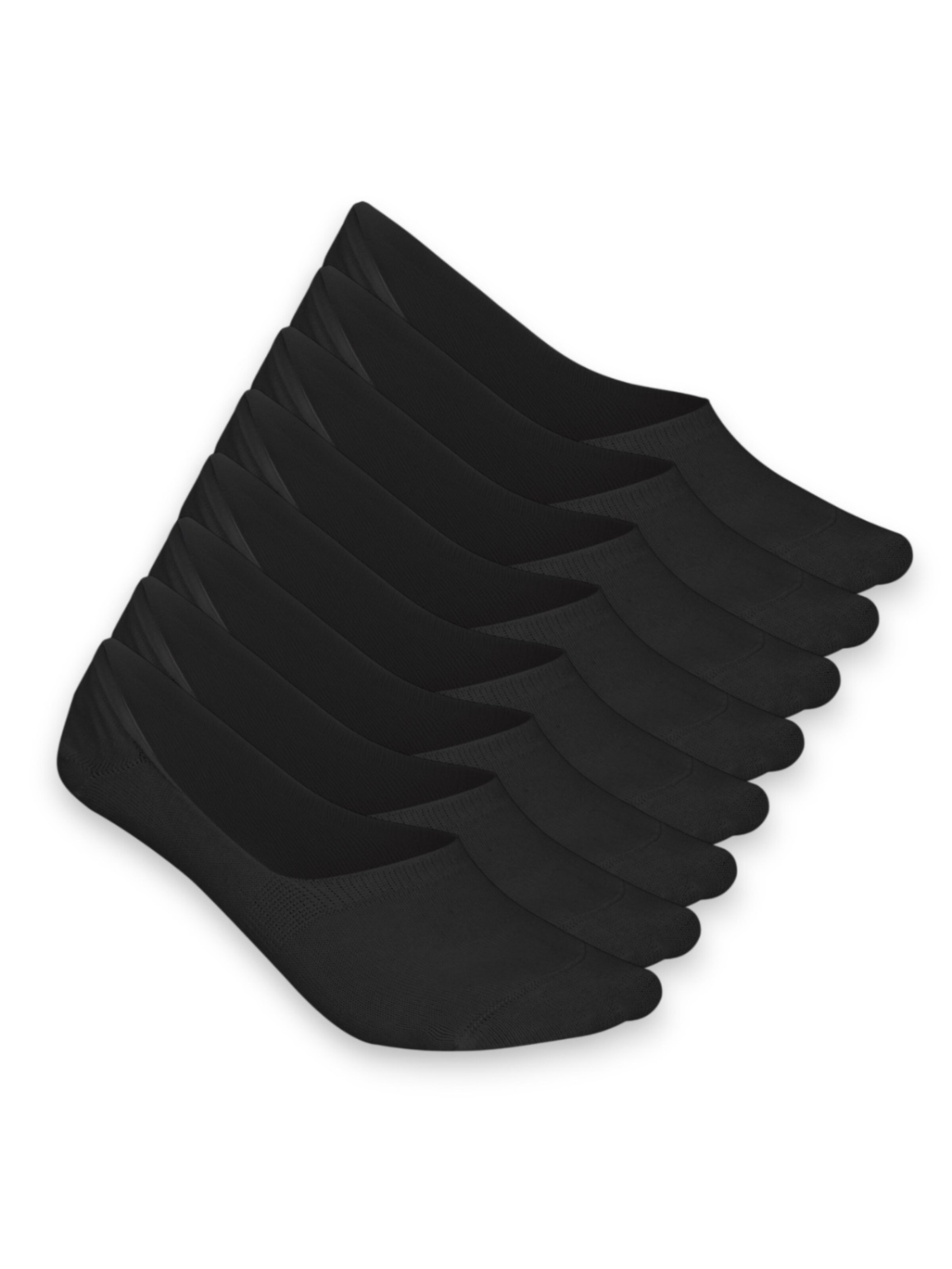 Sukats Ankle socks 'The No Show Invisibles Footies Enkelsokken - 8 Paar' in Black