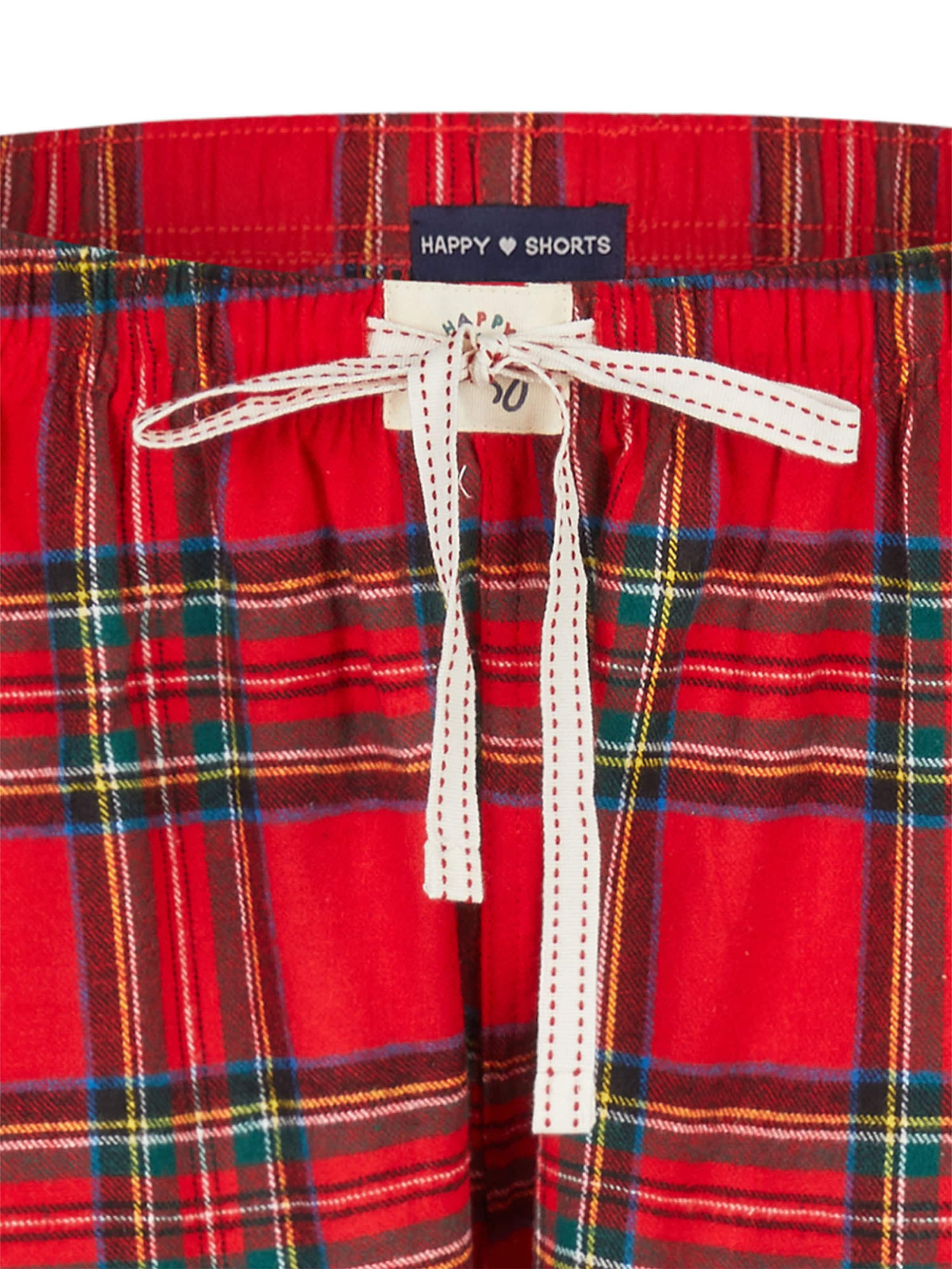 Happy Shorts Pajama Pants 'Christmas' in Red