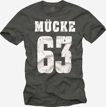 MAKAYA Shirt 'Mücke 63' in Grey: front