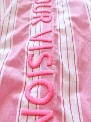 LIKS. Munich Jurk 'Kleid V-Ausschnitt Streifen' in Roze