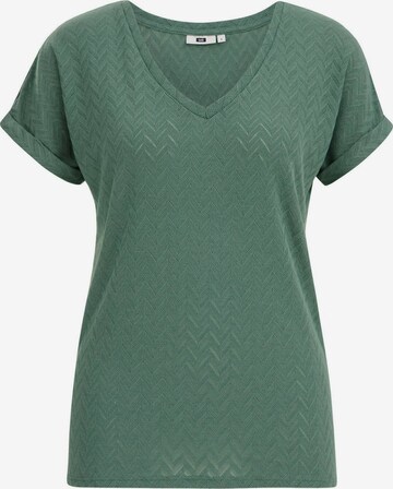 T-shirt WE Fashion en vert : devant