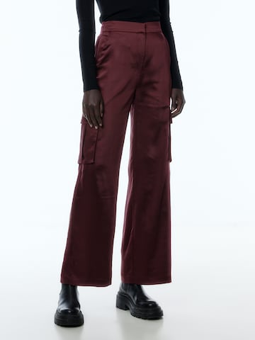 EDITED Wide leg Broek 'Malena' in Rood: voorkant