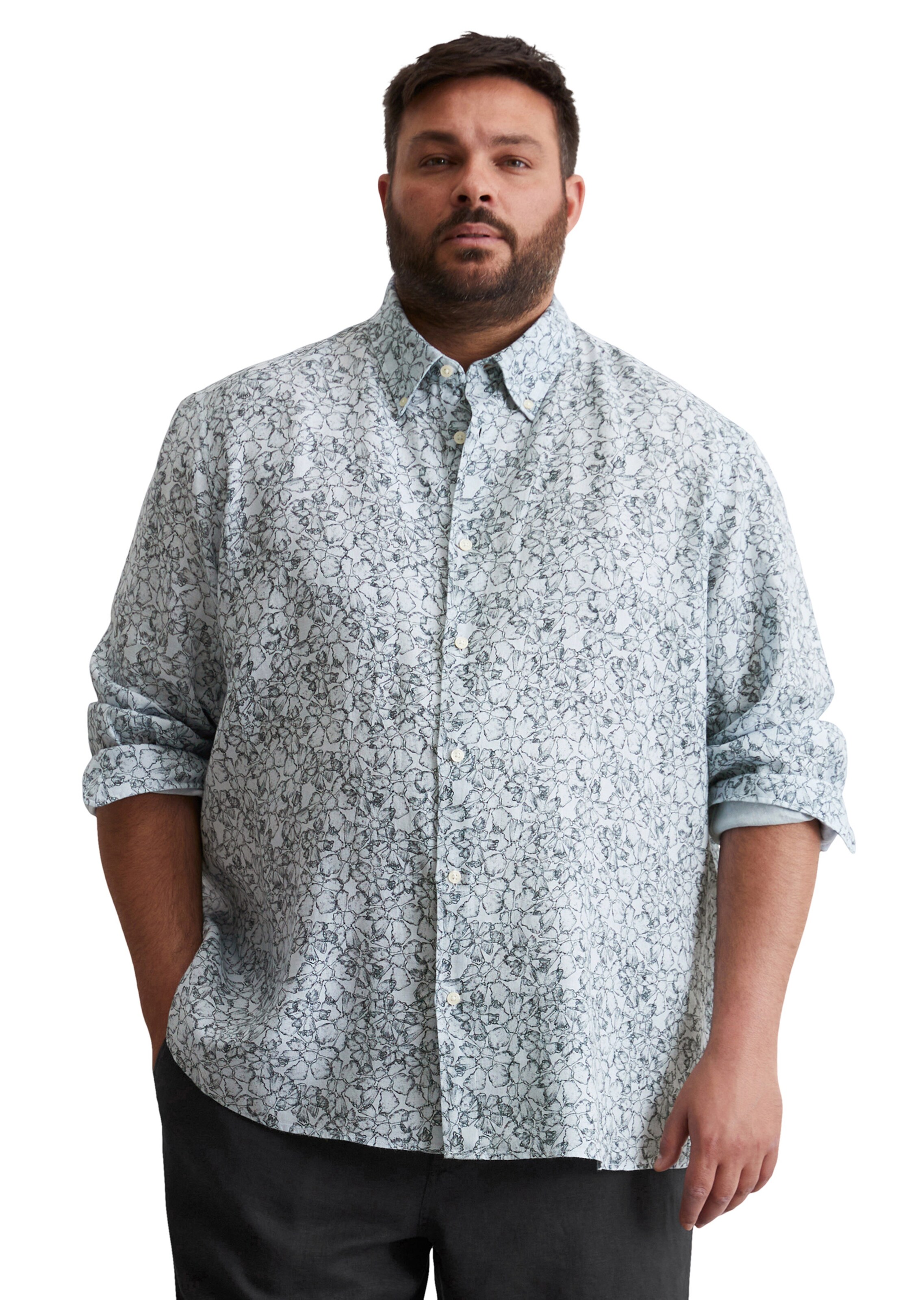 Marc O'Polo Regular fit Button Up Shirt in Blue: front