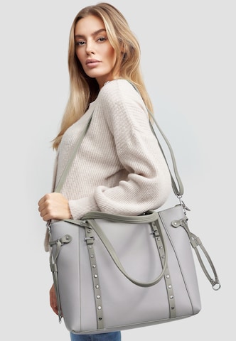 HARPA Handbag in Grey: front