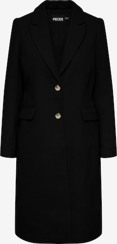 PIECES Between-Seasons Coat 'Bea' in Black: front