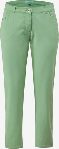 Janet & Joyce Slimfit Broek in Groen: voorkant