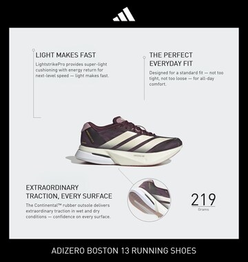 ADIDAS PERFORMANCE Juoksukengät 'ADIZERO BOSTON 13' värissä ruskea