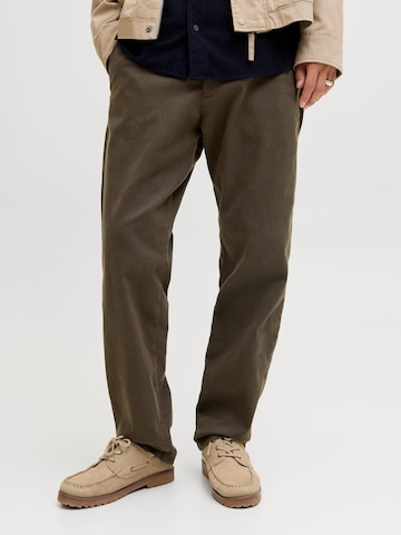 JACK & JONES - Loosefit Pantalón chino 'JPSTKANE HANK' en marrón: frente