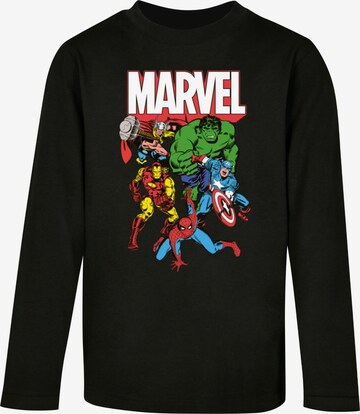 ABSOLUTE CULT Shirt 'Avengers - Marvel Comics Group' in Zwart: voorkant