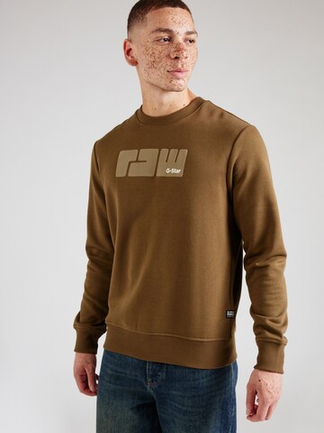G-STAR Sweatshirt in Green: front