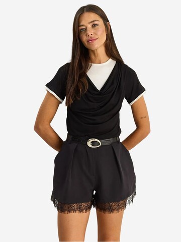 Bianco Lucci Wide leg Trousers 'Shorts' in Black