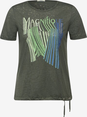 CECIL Shirt 'Burnout' in Green: front