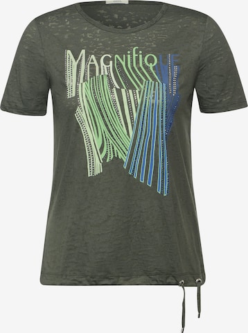 CECIL Shirt 'Burnout' in Green: front