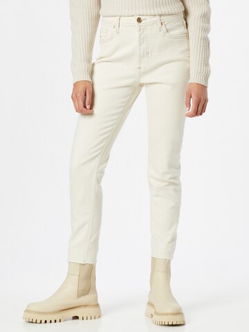 River Island Slimfit Jeans i beige: framsida