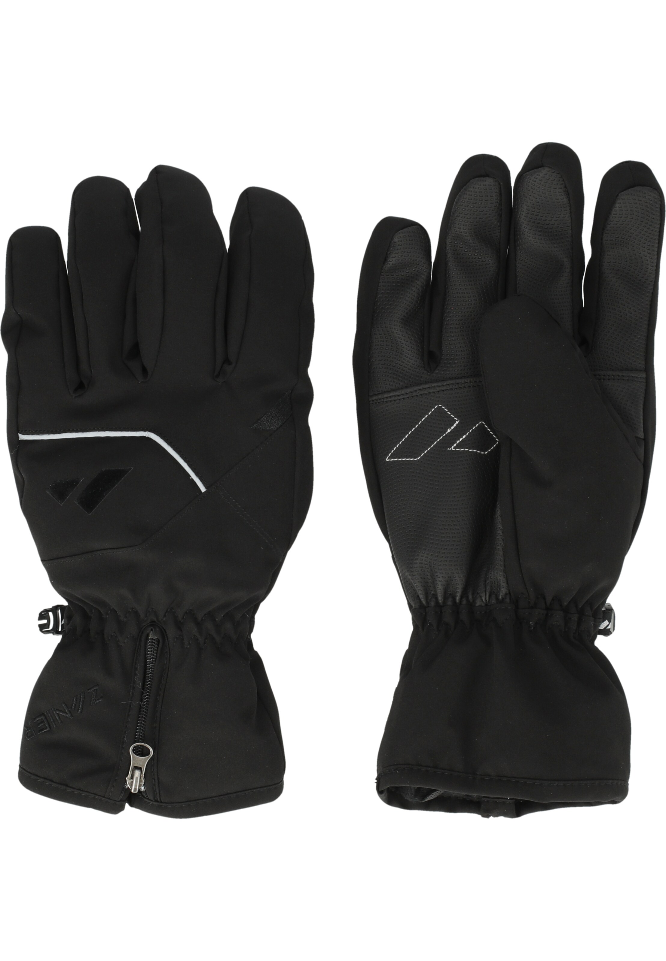 Zanier Full Finger Gloves 'Reith STX' in Black: front
