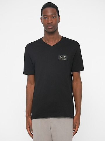 Tricou de la ARMANI EXCHANGE pe negru: față